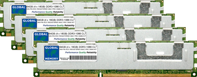 64GB (4 x 16GB) DDR3 1066MHz PC3-8500 240-PIN ECC REGISTERED DIMM (RDIMM) MEMORY RAM KIT FOR APPLE MAC PRO (2009 - MID 2010 - MID 2012) - Click Image to Close
